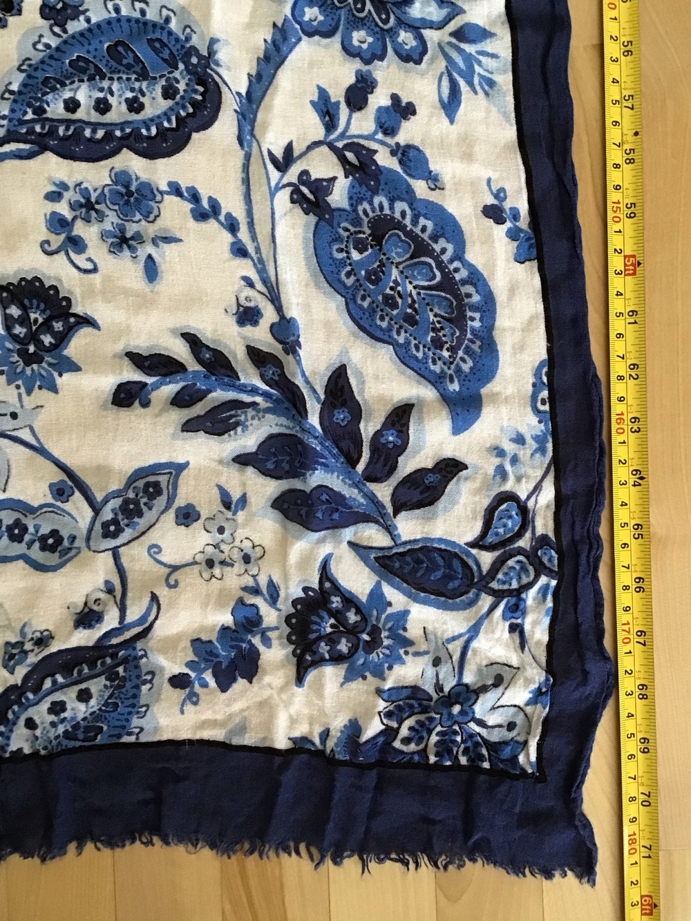 Talbots Navy Print Scarf - Picture 4 of 5